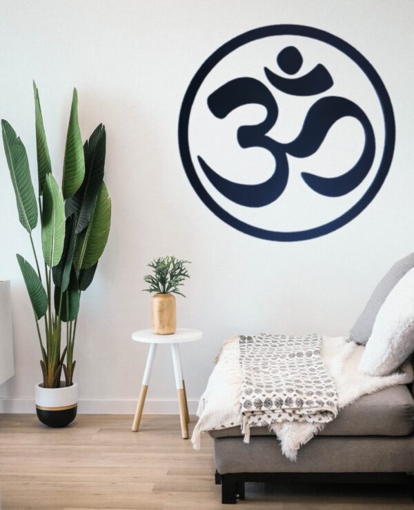 Om Yoga Indian Wall Sticker for Living Room. Boho Decals Decor Art
