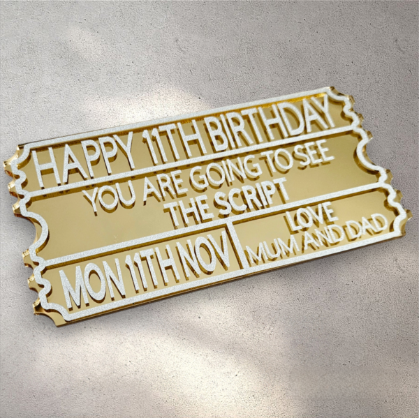 Personalised Acrylic Tickets